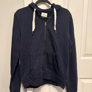 Navy Blue Zip-Up Hoodie